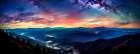 Mountain landscape at sunrise. (AI Generated) Art Print